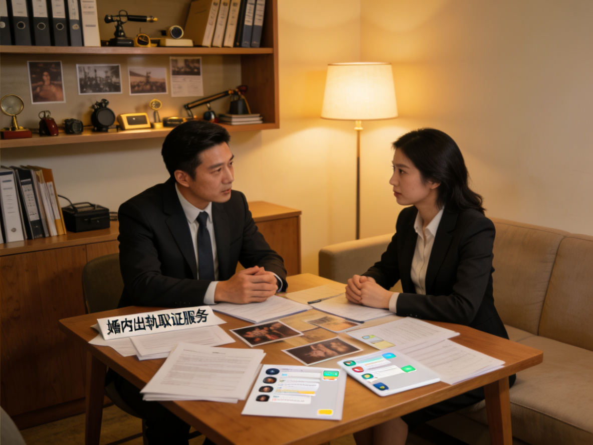 私家侦探与客户进行私密会谈